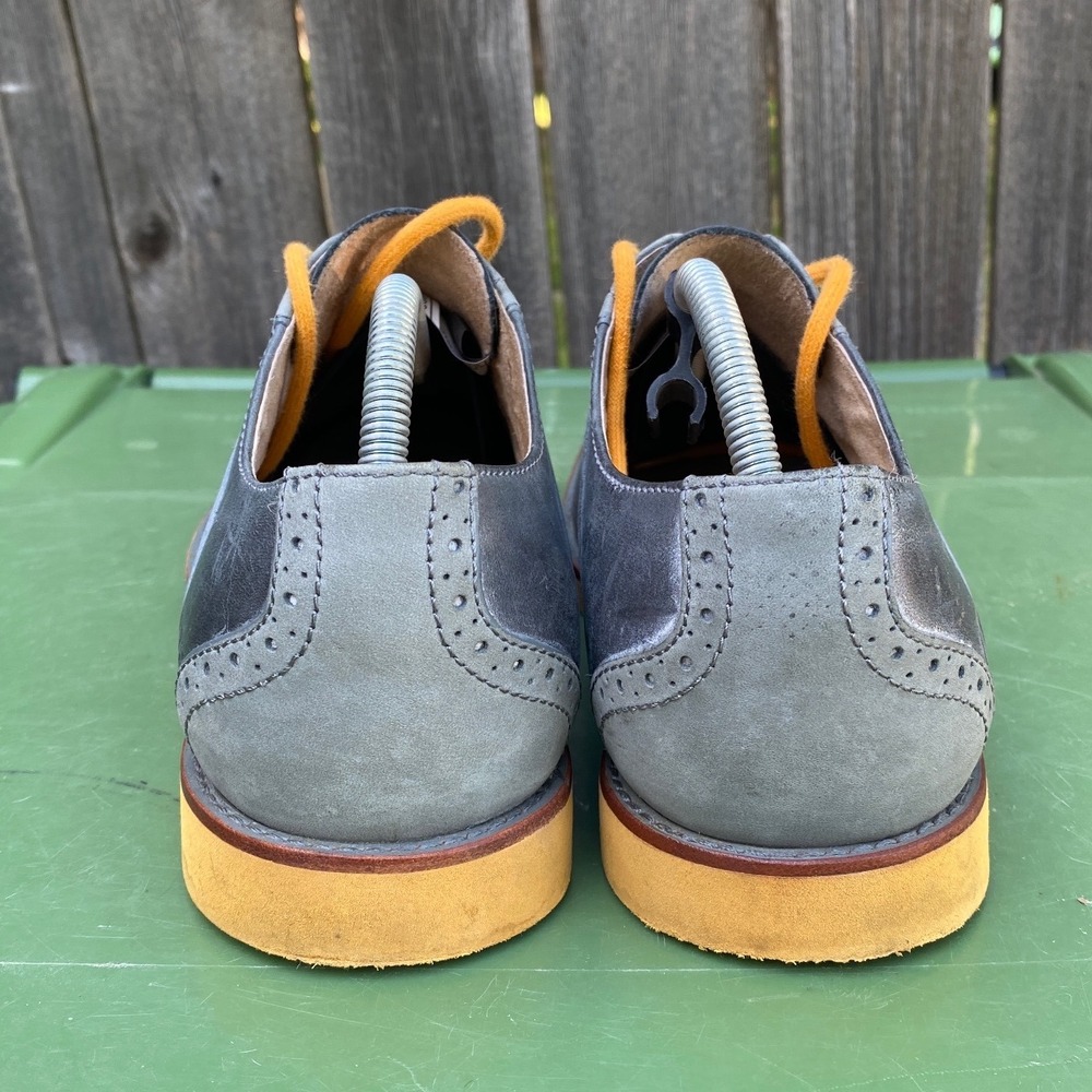 UGG Australia Mens Holston Wingtip Oxford Blue‎ Orange Leather 1002479 Size 10 - Picture 5 of 10